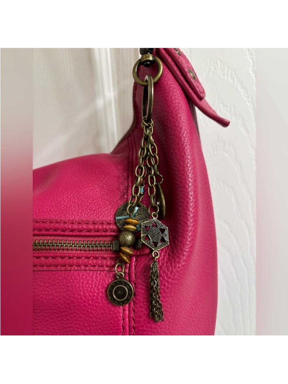 The Sak sequoia Hobo  in Magenta Leather Shoulder Hobo - Picture 5 of 9